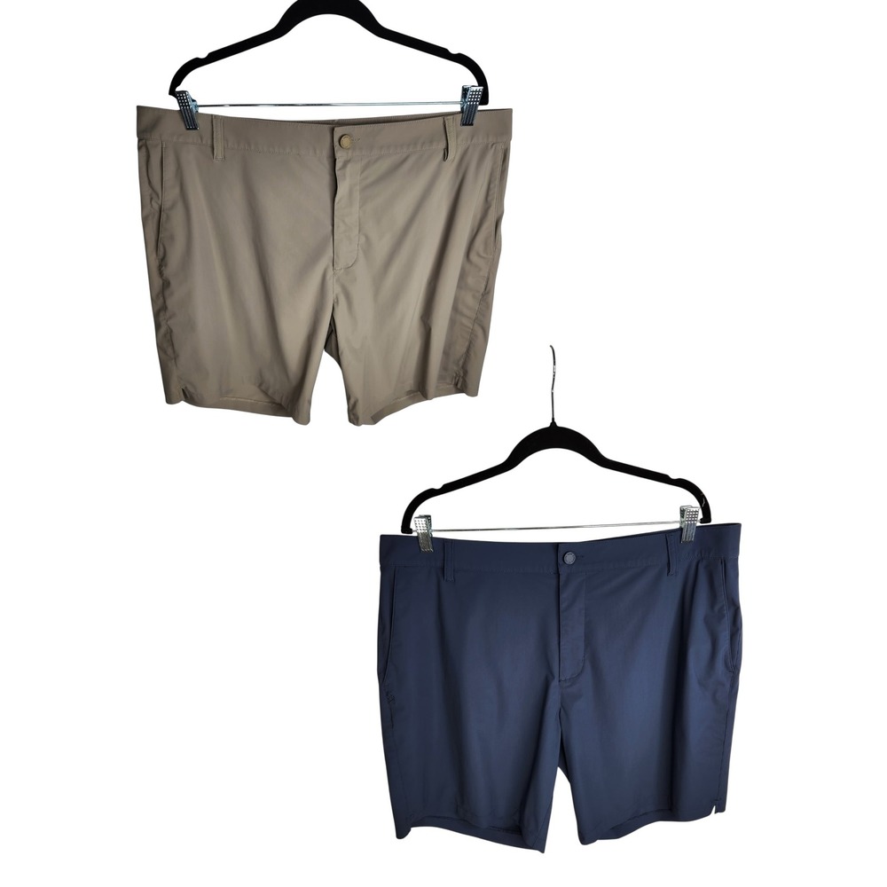 Rhone Resort Performance Stretch 8" Shorts Lot Of 2 Men's‎ 38 Beige Blue Golf